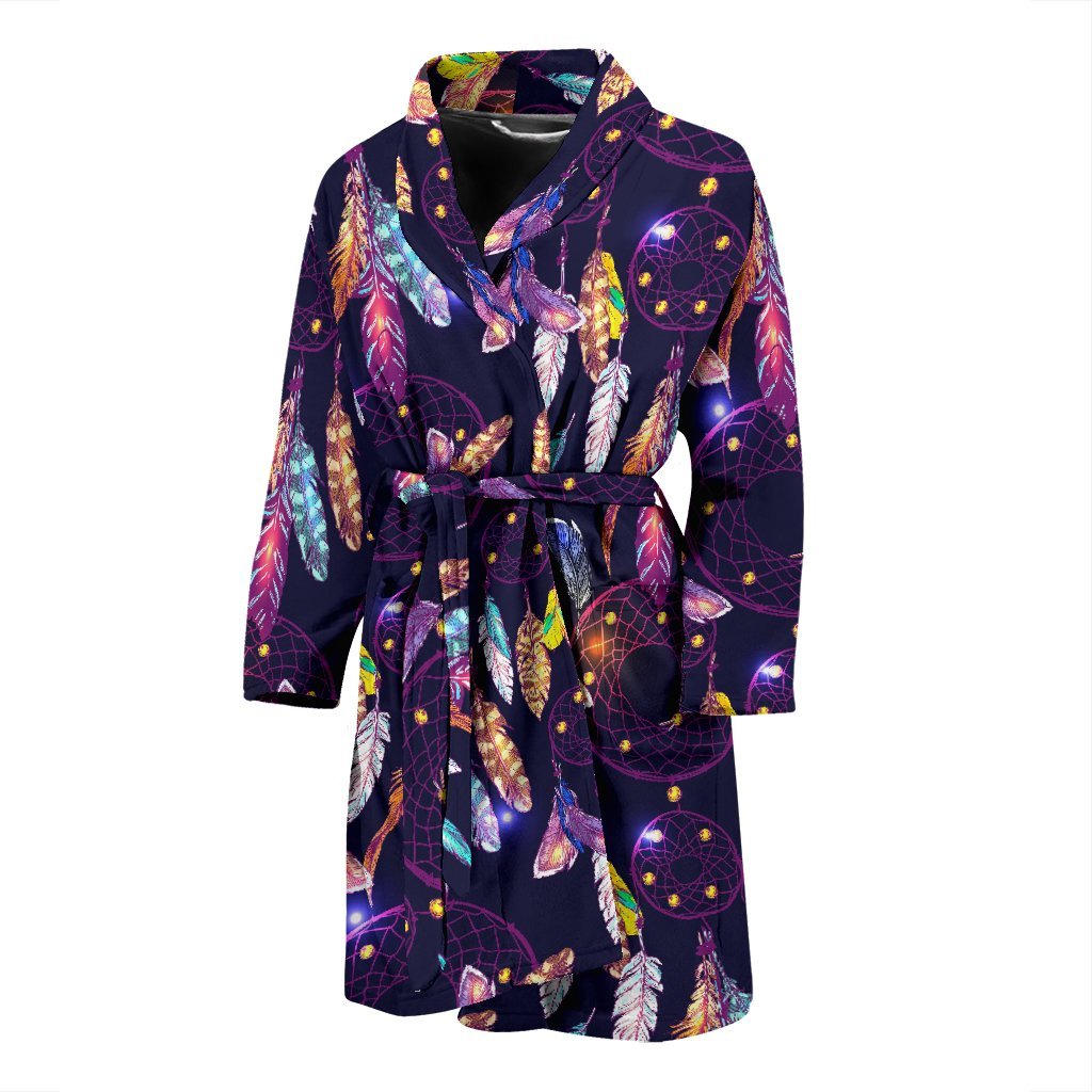 Feather Dream Catcher Vintage Men Long Robe-grizzshop