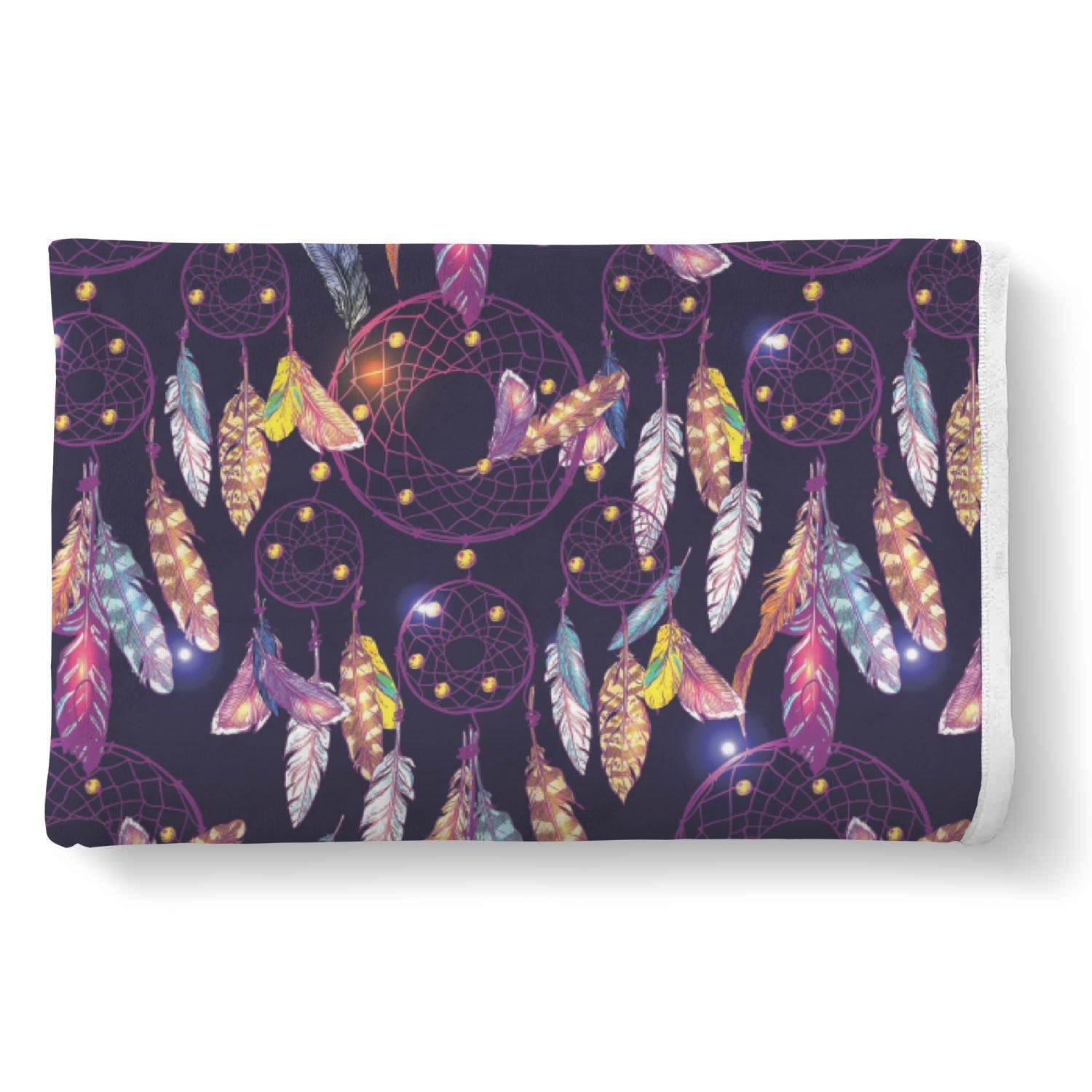 Feather Dream Catcher Vintage Pattern Print Throw Blanket-grizzshop