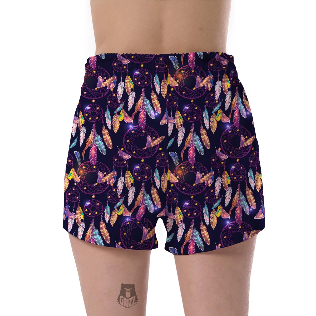 Feather Dream Catcher Vintage Women's Shorts-grizzshop