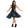 Feather Peacock Pattern Print Dress-grizzshop