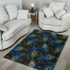 Feather Peacock Pattern Print Floor Mat-grizzshop