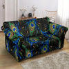 Feather Peacock Pattern Print Loveseat Cover-grizzshop