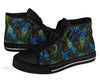 Feather Peacock Pattern Print Men Women's High Top Shoes-grizzshop