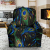 Feather Peacock Pattern Print Recliner Cover-grizzshop