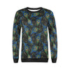 Feather Peacock Pattern Print Women Crewneck Sweatshirt-grizzshop