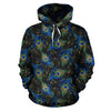 Feather Peacock Pattern Print Women Men Pullover Hoodie-grizzshop