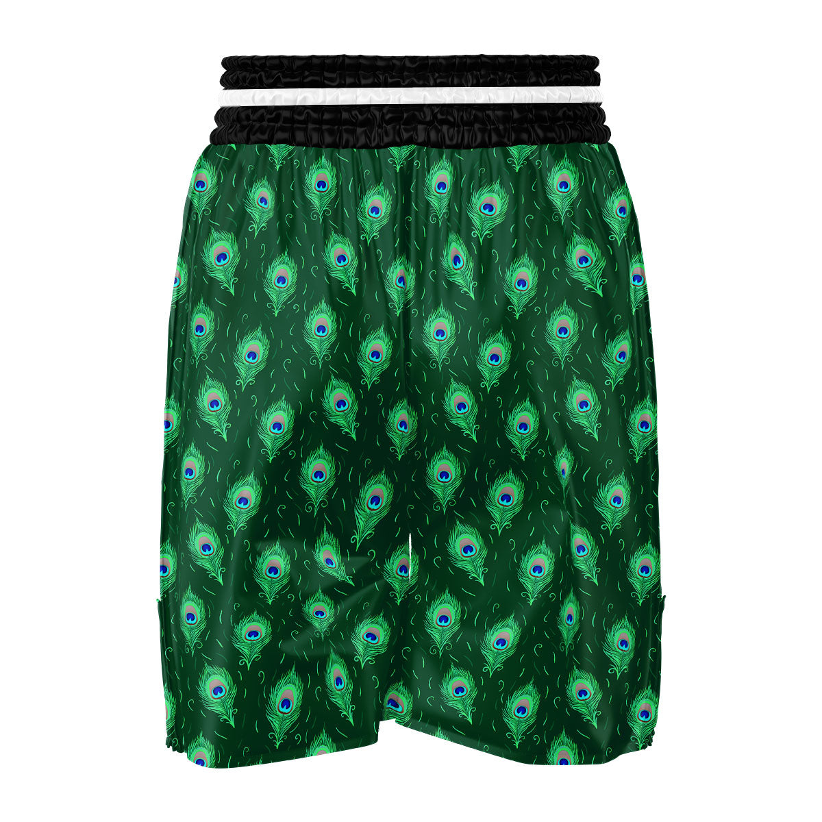 Feather Peacock Print Pattern Boxing Shorts-grizzshop