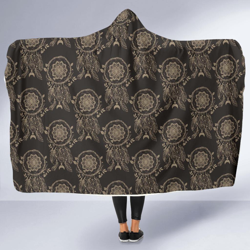 Feather Vintage Dream Catcher Hooded Blanket-grizzshop