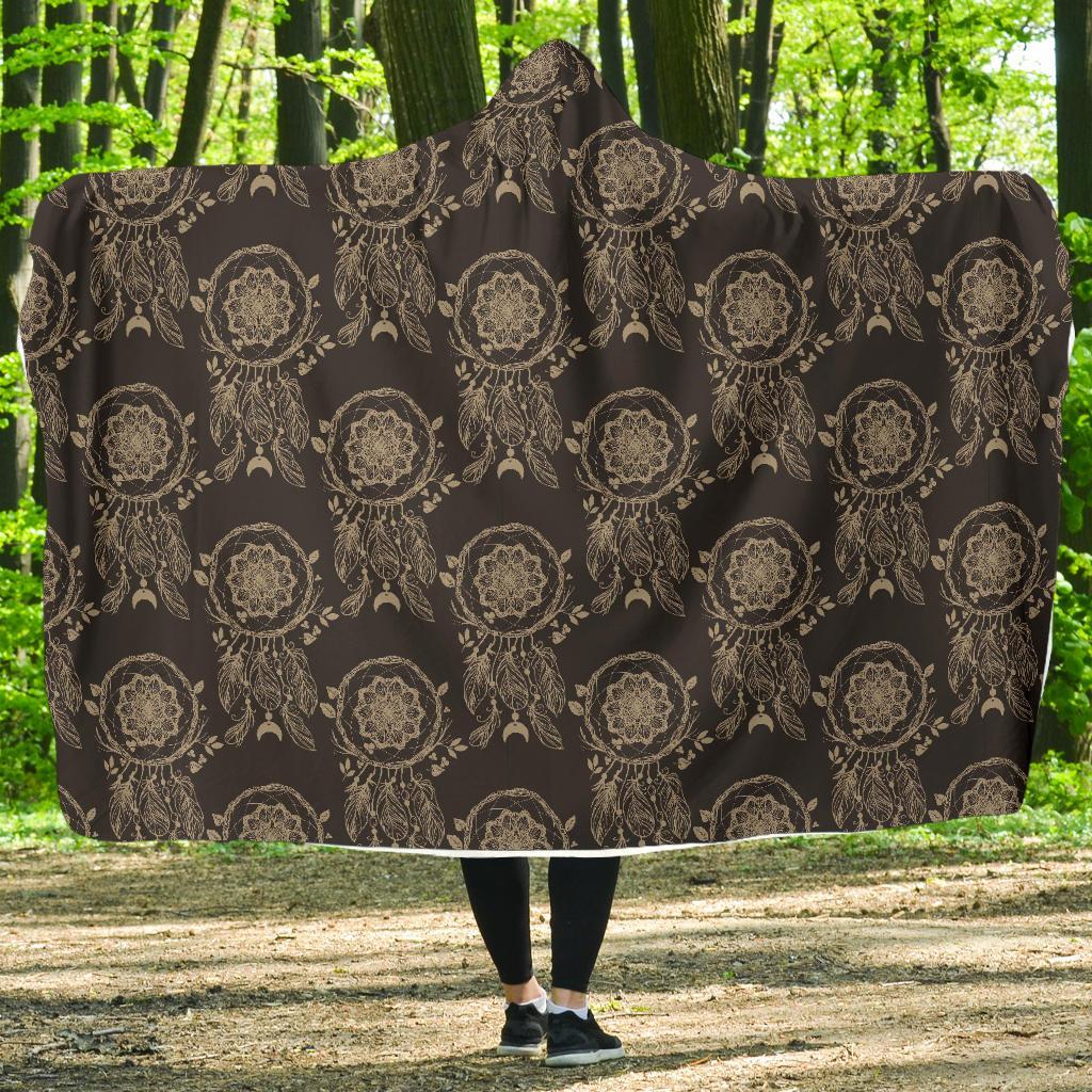 Feather Vintage Dream Catcher Hooded Blanket-grizzshop