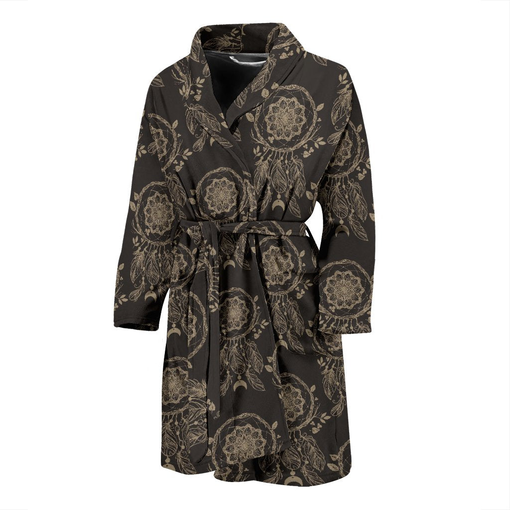 Feather Vintage Dream Catcher Men Long Robe-grizzshop