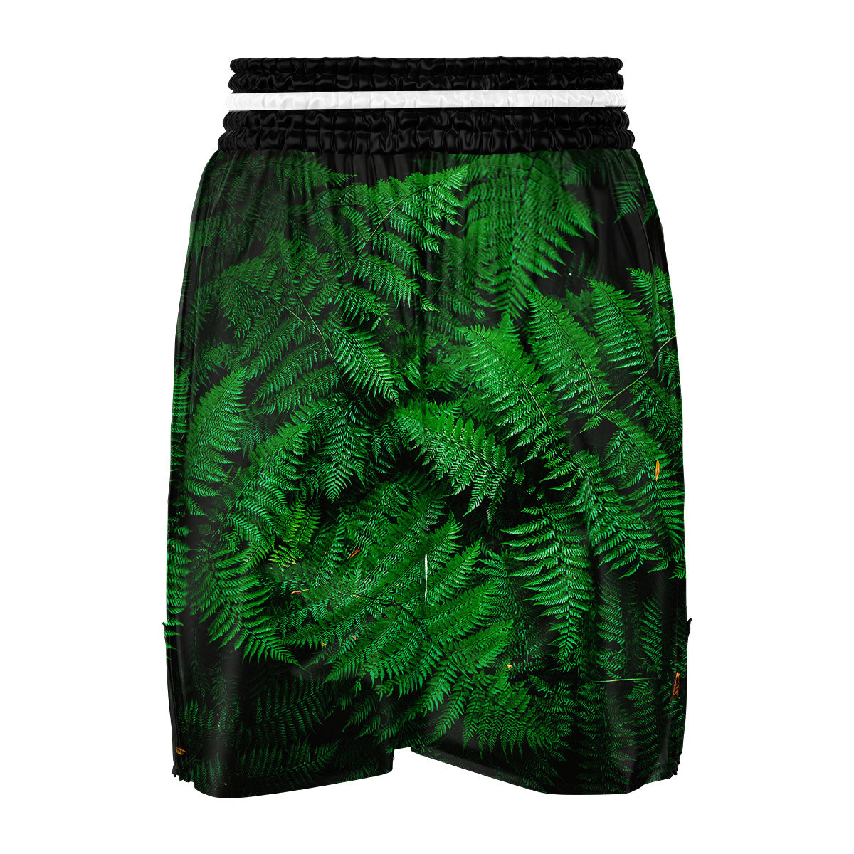 Fern Leaf Green Print Boxing Shorts-grizzshop