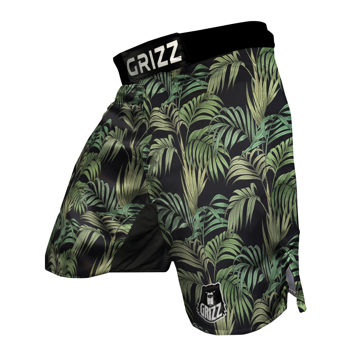 Fern Leaf Tropical Print Pattern MMA Shorts-grizzshop