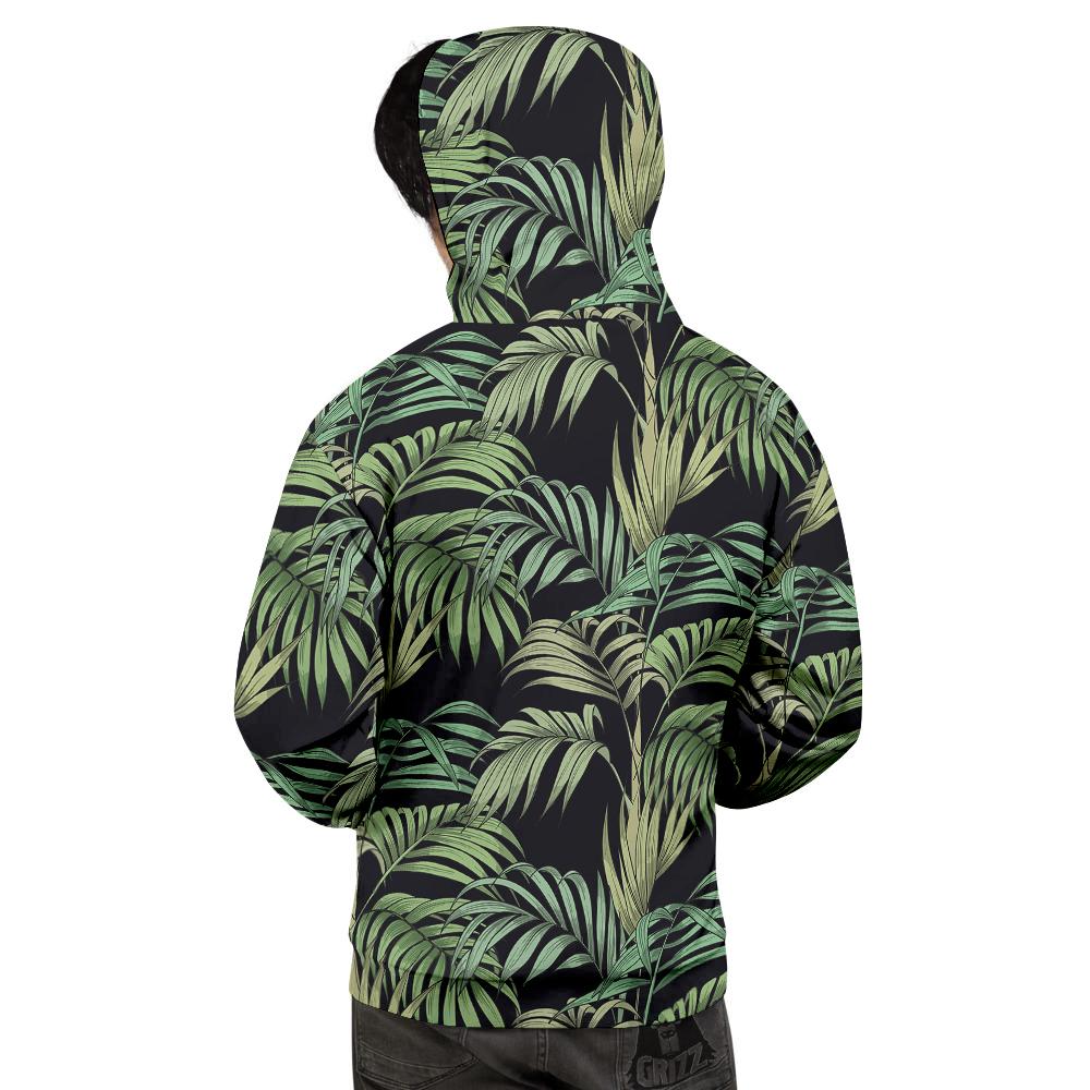 Fern Leaf Tropical Print Pattern Men's Hoodie-grizzshop