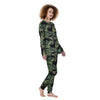 Fern Leaf Tropical Print Pattern Women's Pajamas-grizzshop