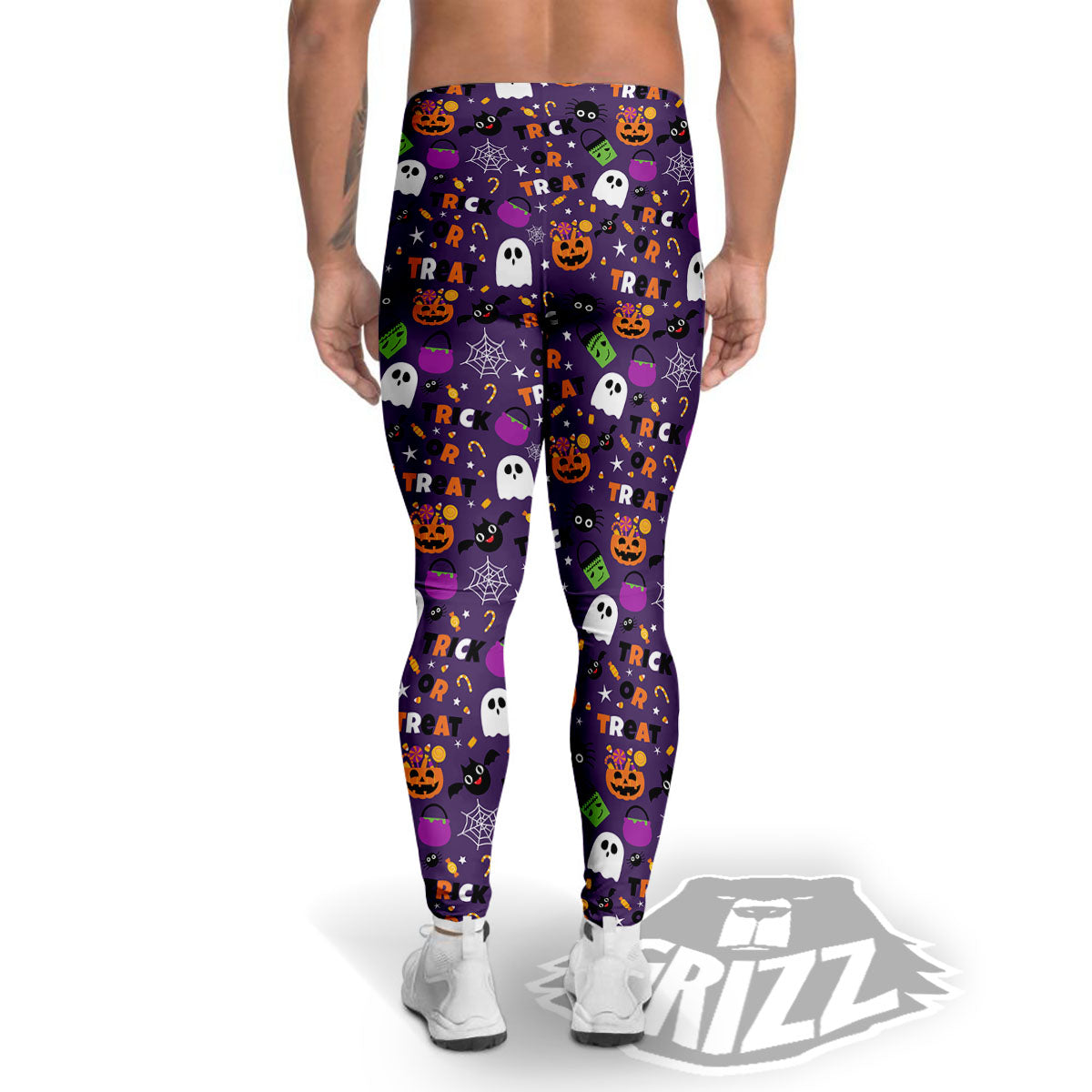 Festival Halloween Print Pattern Men's Leggings-grizzshop