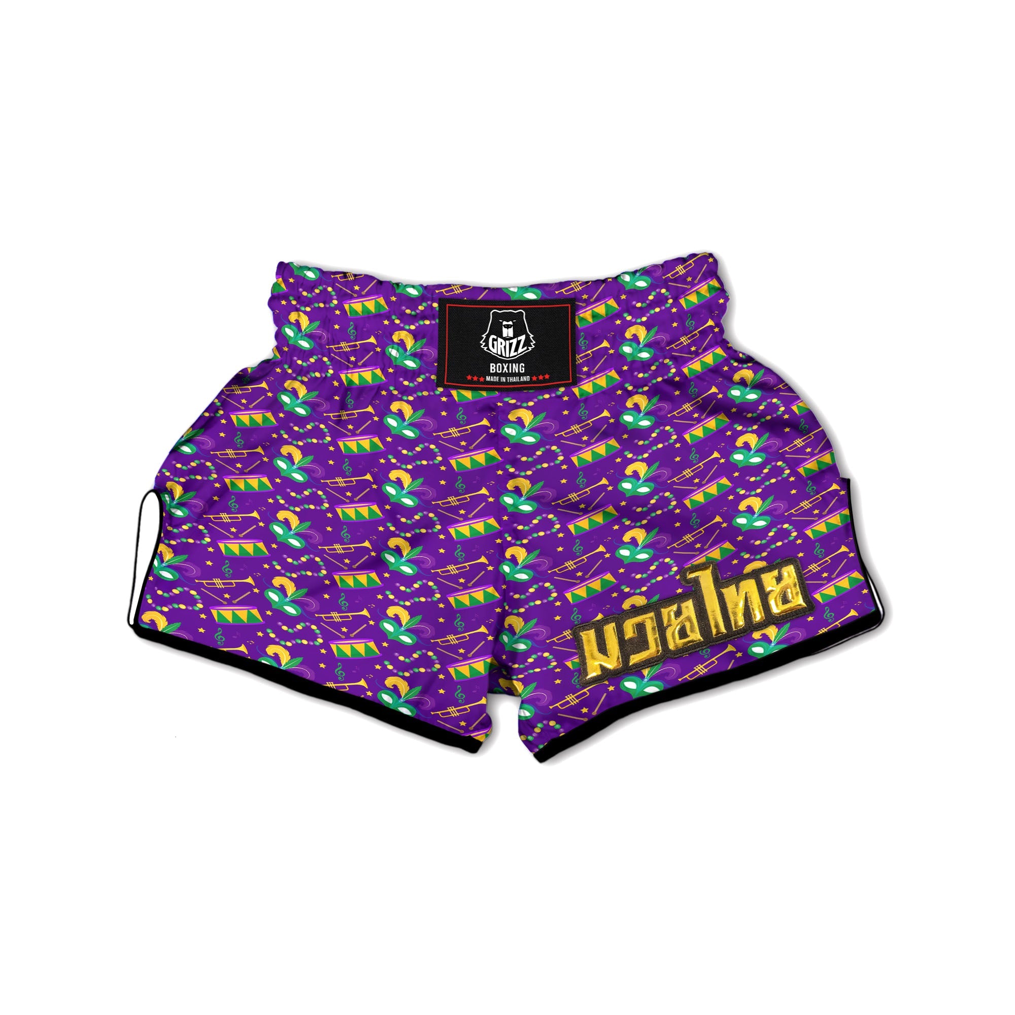 Festival Mardi Gras Print Pattern Muay Thai Boxing Shorts-grizzshop