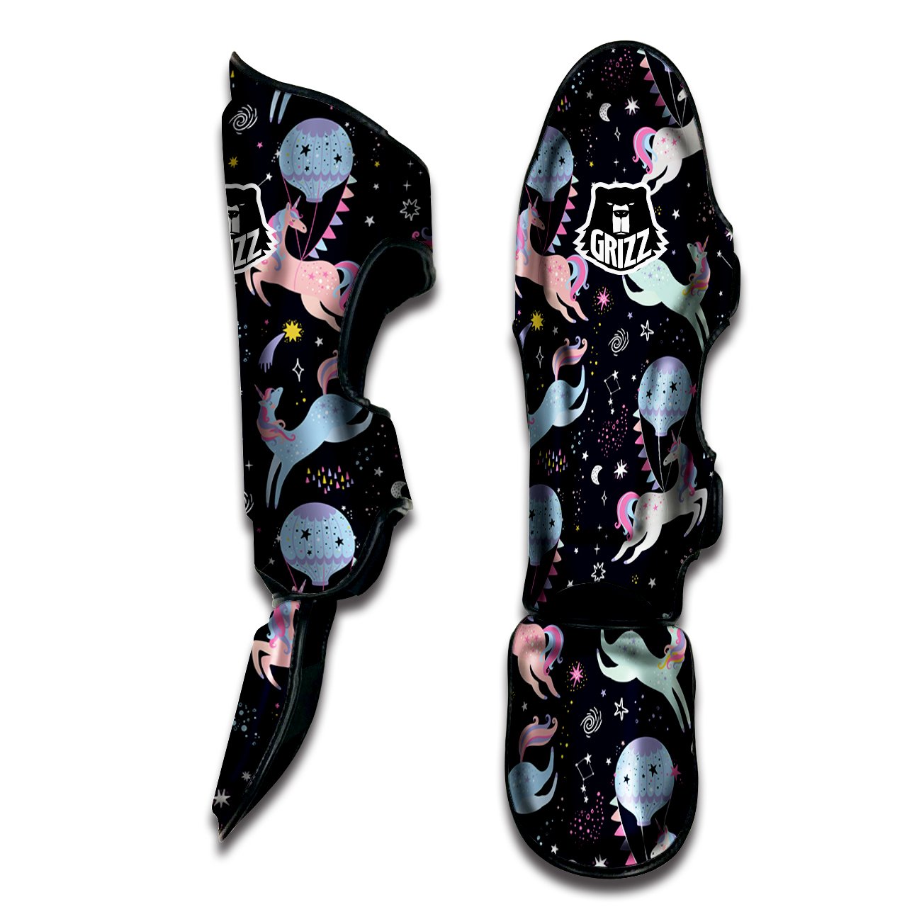 Festival Unicorn Night Print Pattern Muay Thai Shin Guards-grizzshop