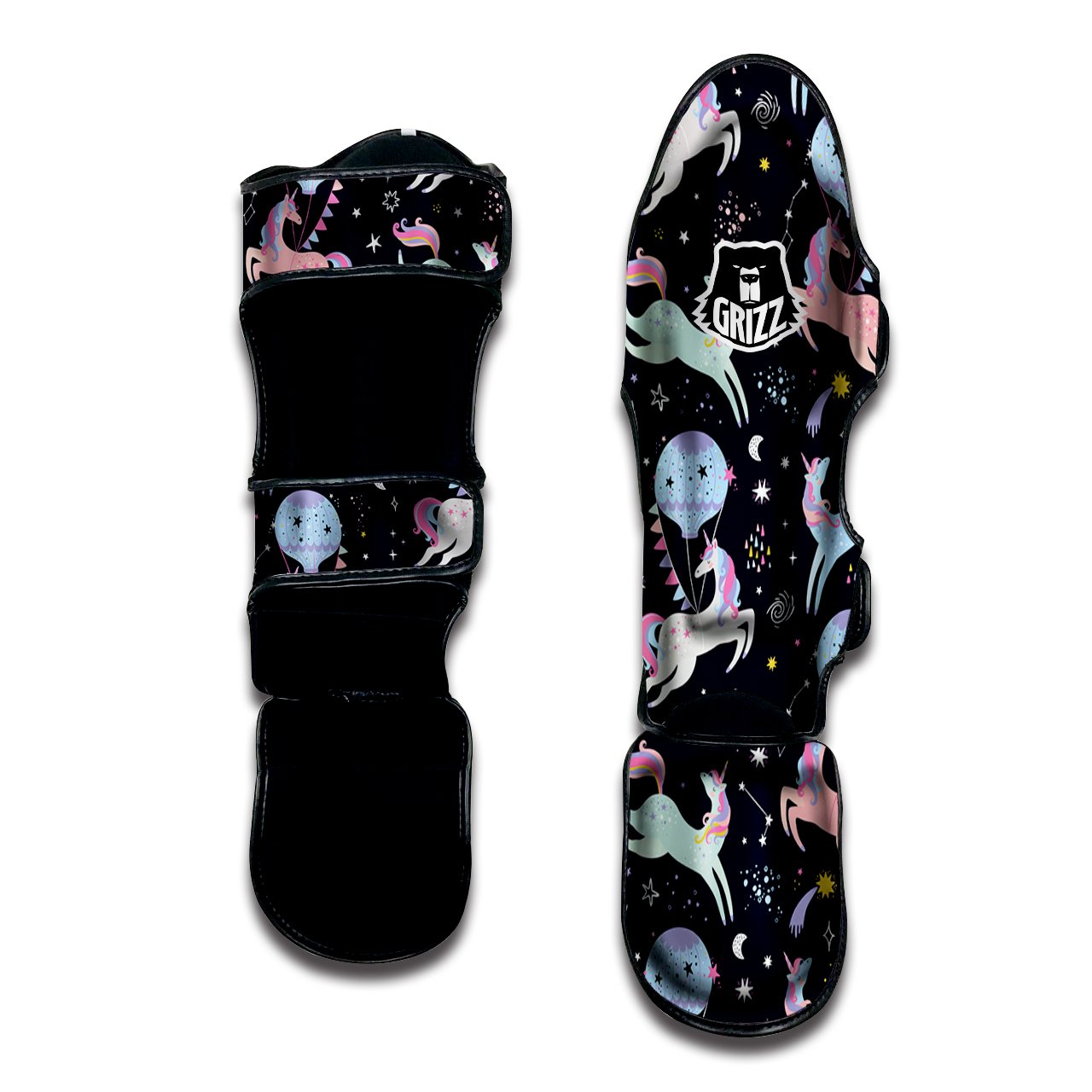 Festival Unicorn Night Print Pattern Muay Thai Shin Guards-grizzshop