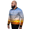 Field Sunrise Print Men's Bomber Jacket-grizzshop