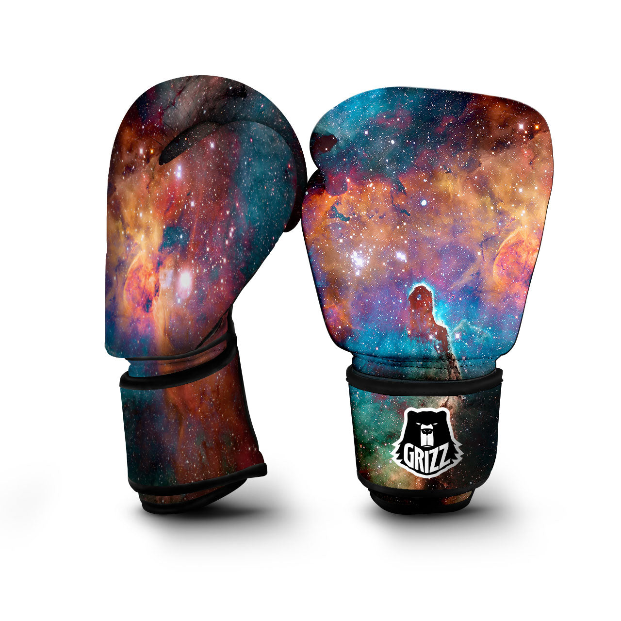 Fiery Universe Nebula Galaxy Space Print Boxing Gloves-grizzshop