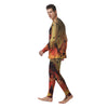 Fight With Demon Print Men's Pajamas-grizzshop