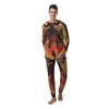 Fight With Demon Print Men's Pajamas-grizzshop