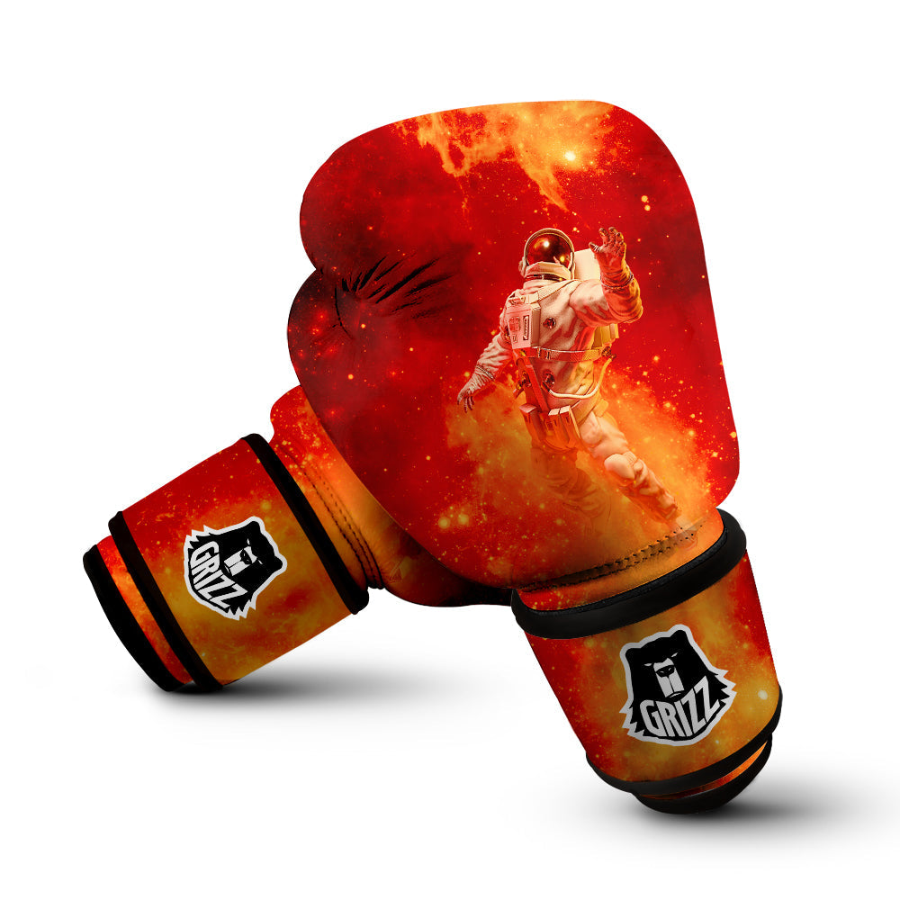 Fire Astronaut Print Boxing Gloves-grizzshop