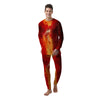 Fire Astronaut Print Men's Pajamas-grizzshop