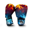 Fire Blue And Red Print Boxing Gloves-grizzshop