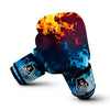 Fire Blue And Red Print Boxing Gloves-grizzshop