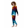 Fire Blue And Red Print Women's Pajamas-grizzshop