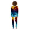 Fire Blue And Red Print Women's Pajamas-grizzshop