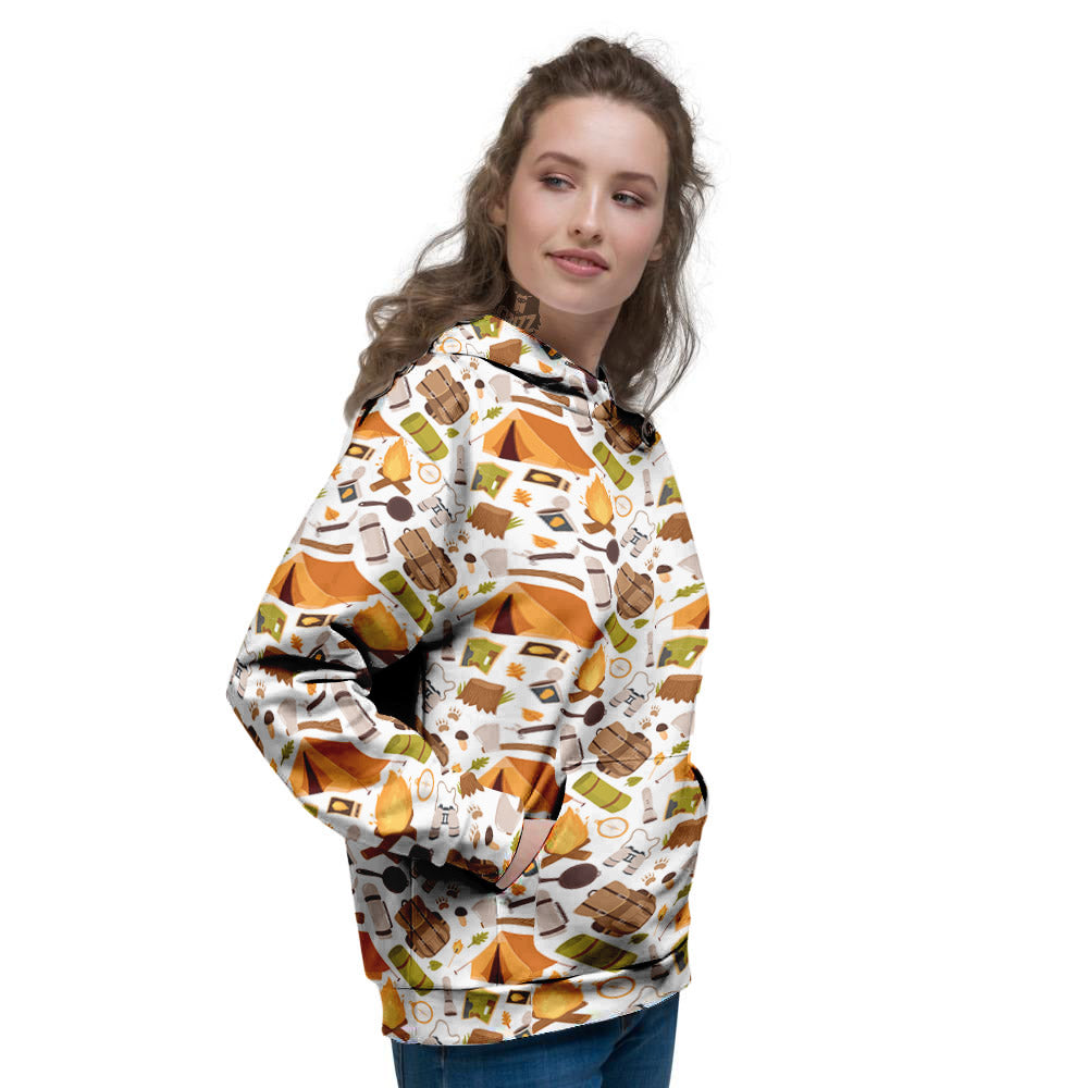 Fire Camping Print Pattern Women's Hoodie-grizzshop