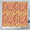 Fire Flame Pattern Print Bathroom Shower Curtain-grizzshop