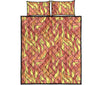 Fire Flame Pattern Print Bed Set Quilt-grizzshop