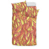 Fire Flame Pattern Print Duvet Cover Bedding Set-grizzshop