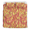 Fire Flame Pattern Print Duvet Cover Bedding Set-grizzshop