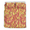 Fire Flame Pattern Print Duvet Cover Bedding Set-grizzshop