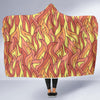 Fire Flame Pattern Print Hooded Blanket-grizzshop