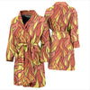 Fire Flame Pattern Print Men Long Robe-grizzshop