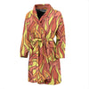 Fire Flame Pattern Print Men Long Robe-grizzshop