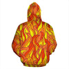 Fire Flame Pattern Print Men Women Pullover Hoodie-grizzshop