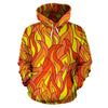 Fire Flame Pattern Print Men Women Pullover Hoodie-grizzshop