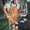 Fire Flame Pattern Print Men's Apron-grizzshop