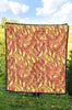 Fire Flame Pattern Print Quilt-grizzshop