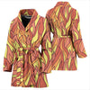 Fire Flame Pattern Print Women Long Robe-grizzshop