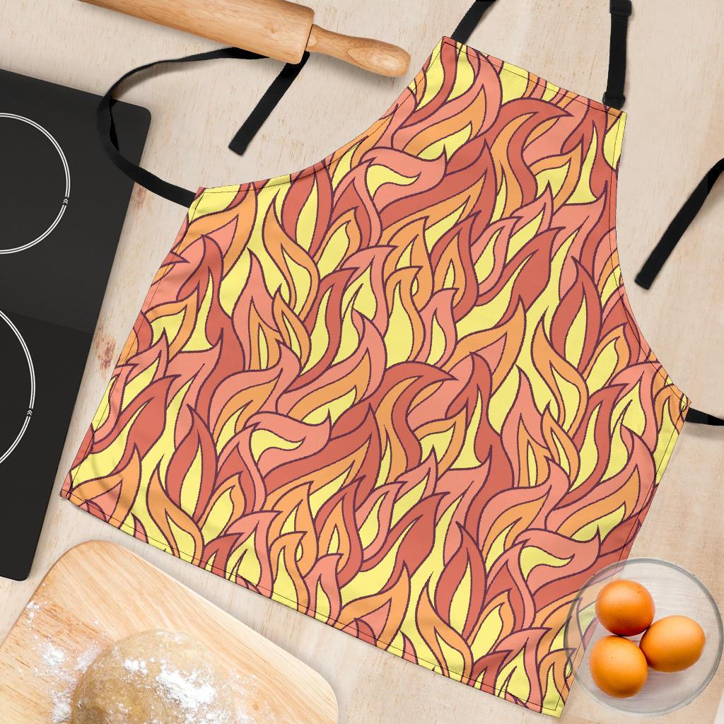 Fire Flame Pattern Print Women's Apron-grizzshop