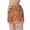 Fire Flame Pattern Print Women's Shorts-grizzshop