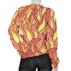 Fire Flame Pattern Print Women's Sweatshirt-grizzshop