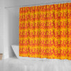 Fire Flame Print Pattern Bathroom Shower Curtain-grizzshop